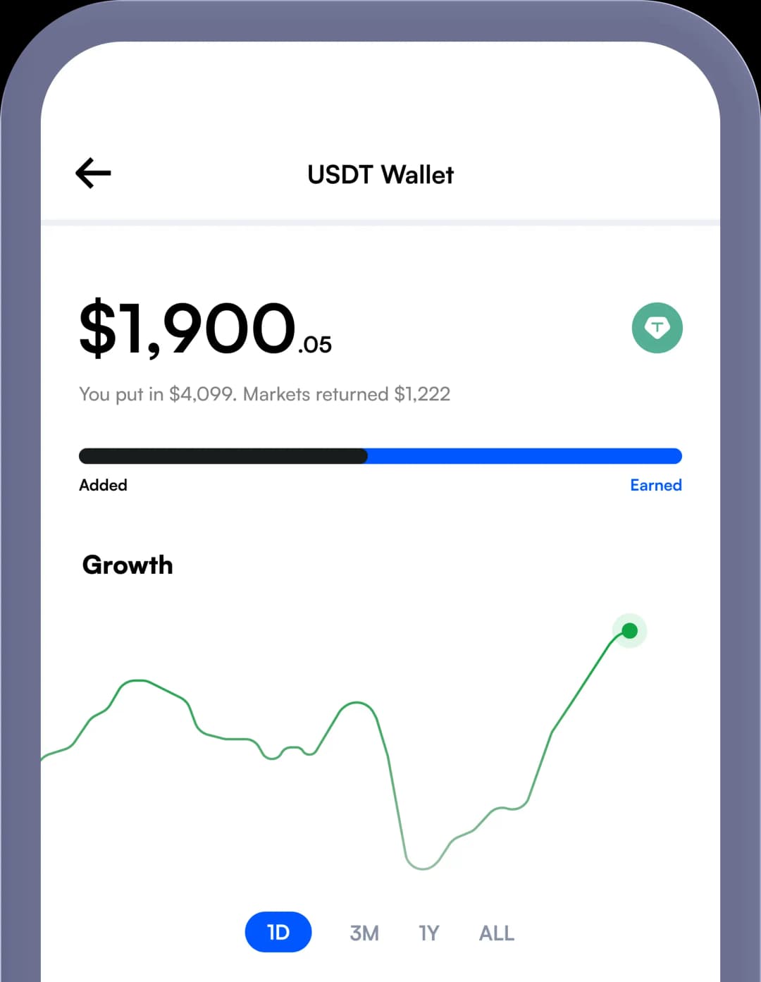 USDT wallet interface